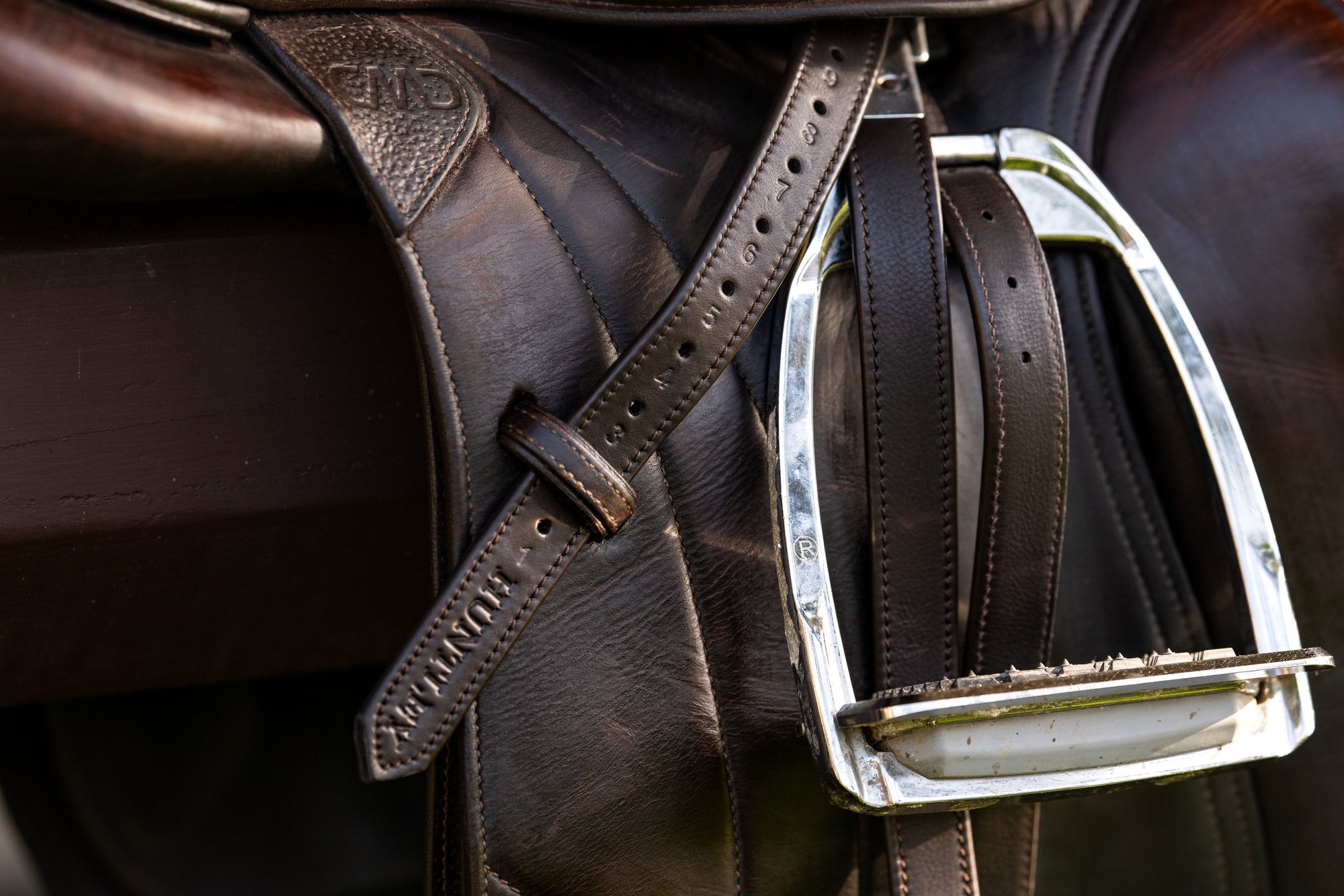 Huntley Equestrian Sedgwick Leather Flat Buckle Stirrup Leathers