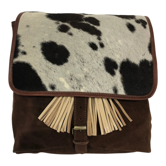 Huntley Cowhide Suede Leather Designer Shoulder Backpack - Huntley Equestrian