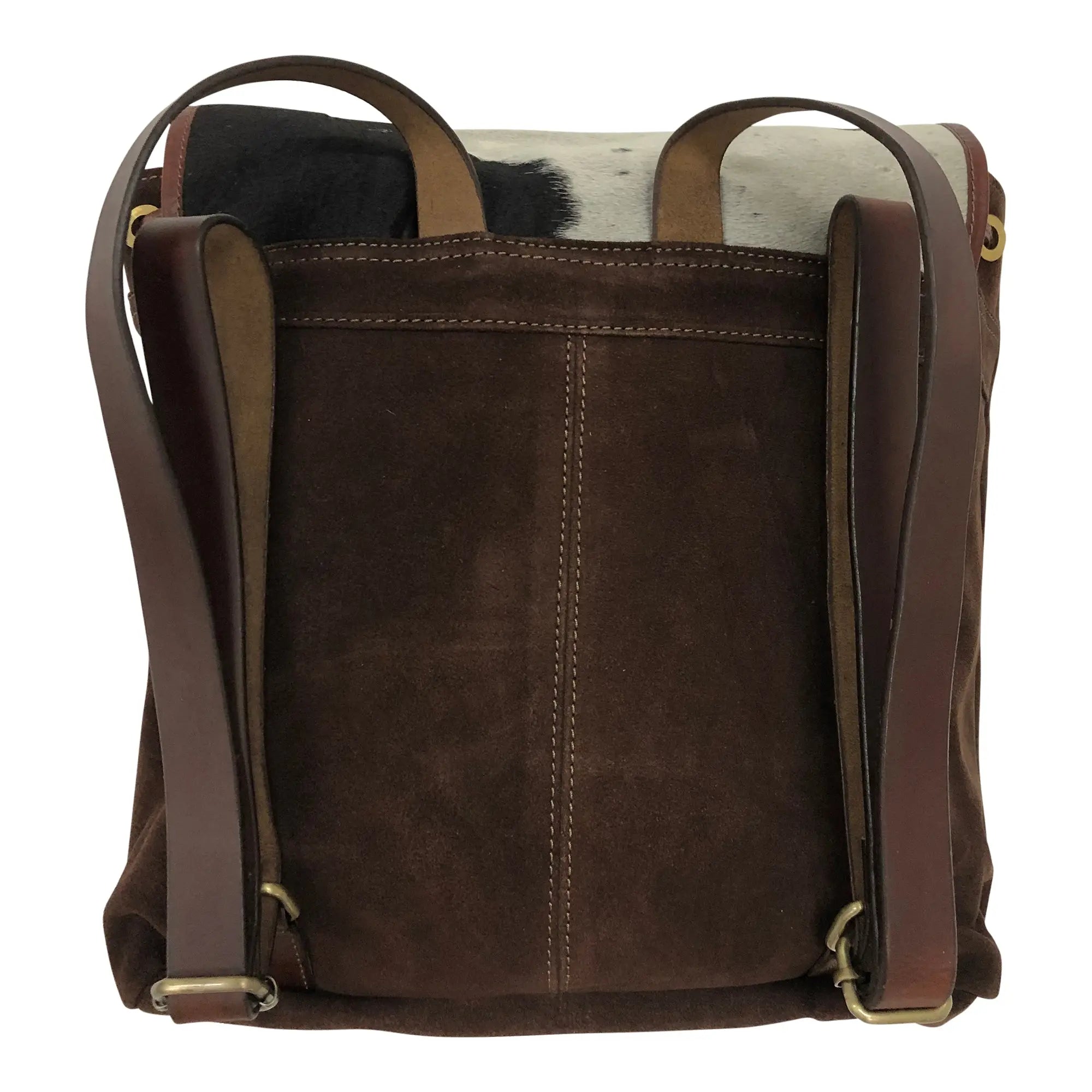 Huntley Cowhide Suede Leather Designer Shoulder Backpack - Huntley Equestrian