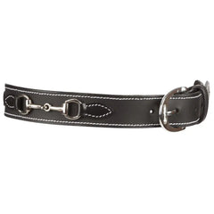 Huntley Equestrian Children's Snaffle Bit Black Leather Belt - Huntley Equestrian