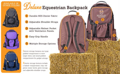 Huntley Equestrian Deluxe Equestrian Backpack, Brown - Huntley Equestrian