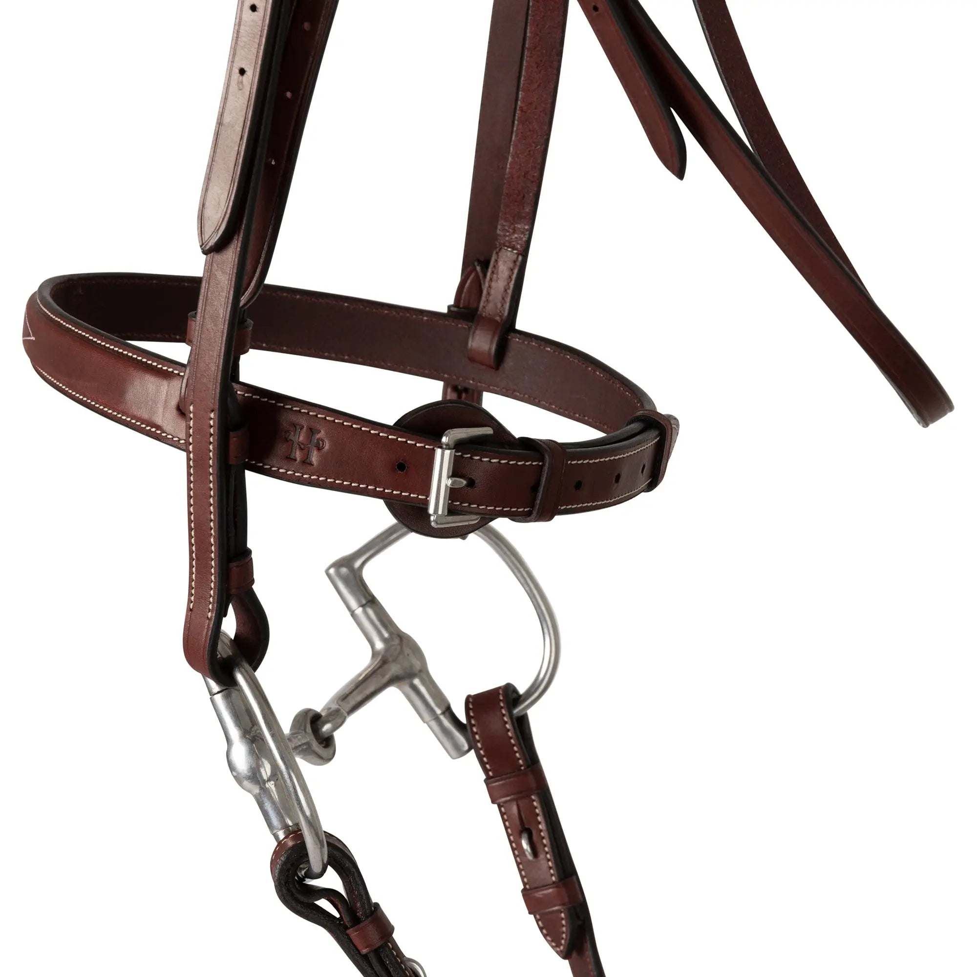 Huntley Equestrian Fancy Stitched Schooling Hunter Bridle with Reins - Huntley Equestrian