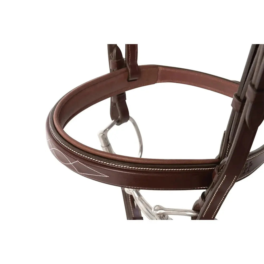 Huntley Equestrian Fancy Stitched Sedgwick Leather Padded Bridle with Reins Huntley Equestrian