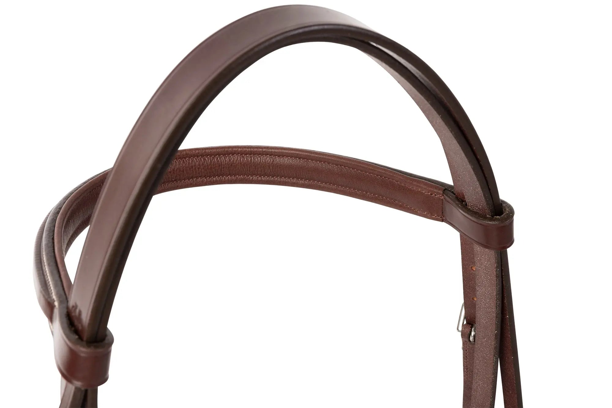 Huntley Equestrian Fancy Stitched Square Raised Padded Brow Band - Huntley Equestrian