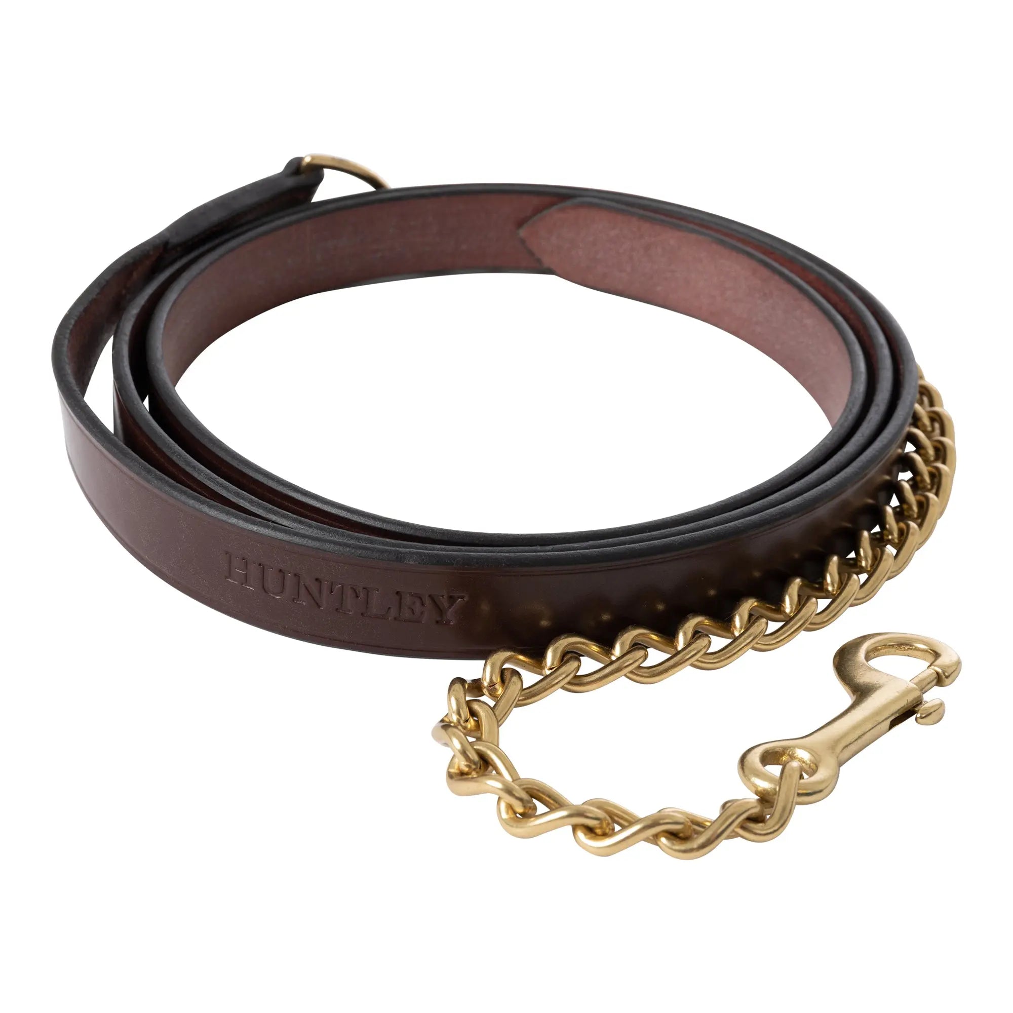 Huntley Equestrian Leather Lead with Chain - Huntley Equestrian