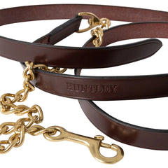 Huntley Equestrian Leather Lead with Chain - Huntley Equestrian