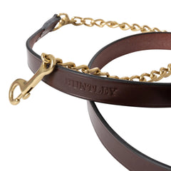 Huntley Equestrian Leather Lead with Chain - Huntley Equestrian