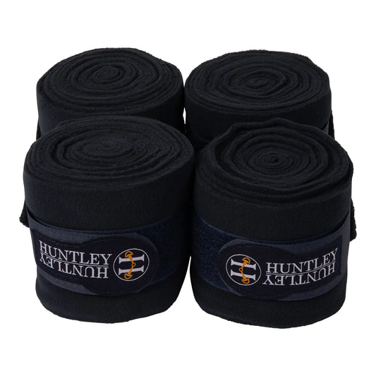 Huntley Equestrian Polo Fleece Wraps, Set of 4, Navy - Huntley Equestrian