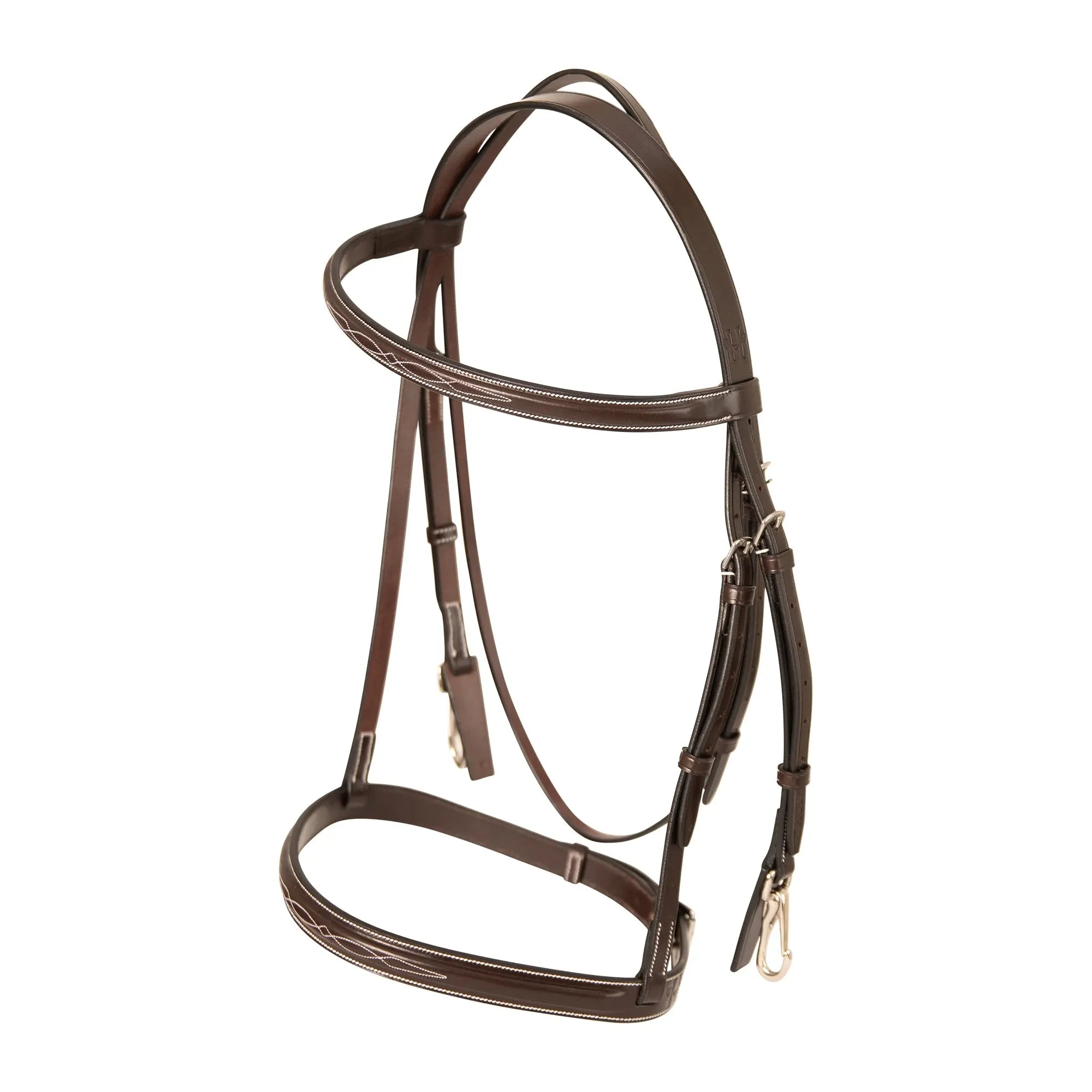 Huntley Equestrian Sedgwick Fancy Stitched Bridle with Cheek Clips and Reins - Huntley Equestrian