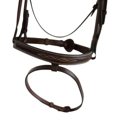 Huntley Equestrian Sedgwick Fancy Stitched Fixed Flash Noseband Bridle With Reins - Huntley Equestrian