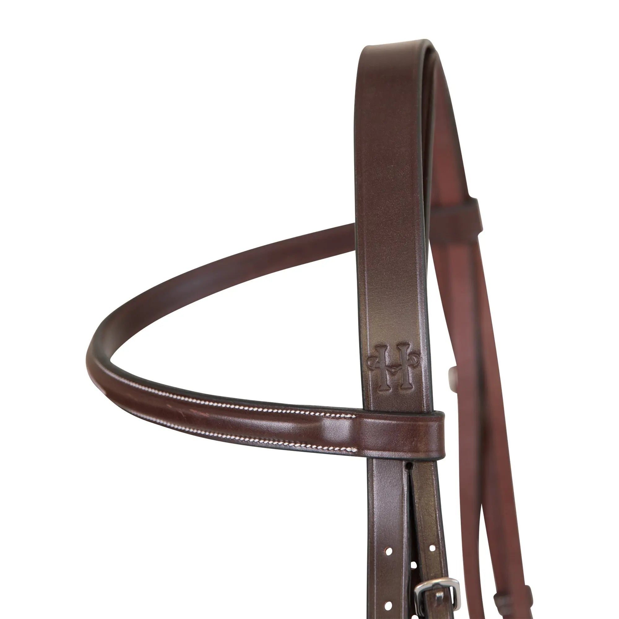 Huntley Equestrian Sedgwick Fancy Stitched Fixed Flash Noseband Bridle With Reins - Huntley Equestrian