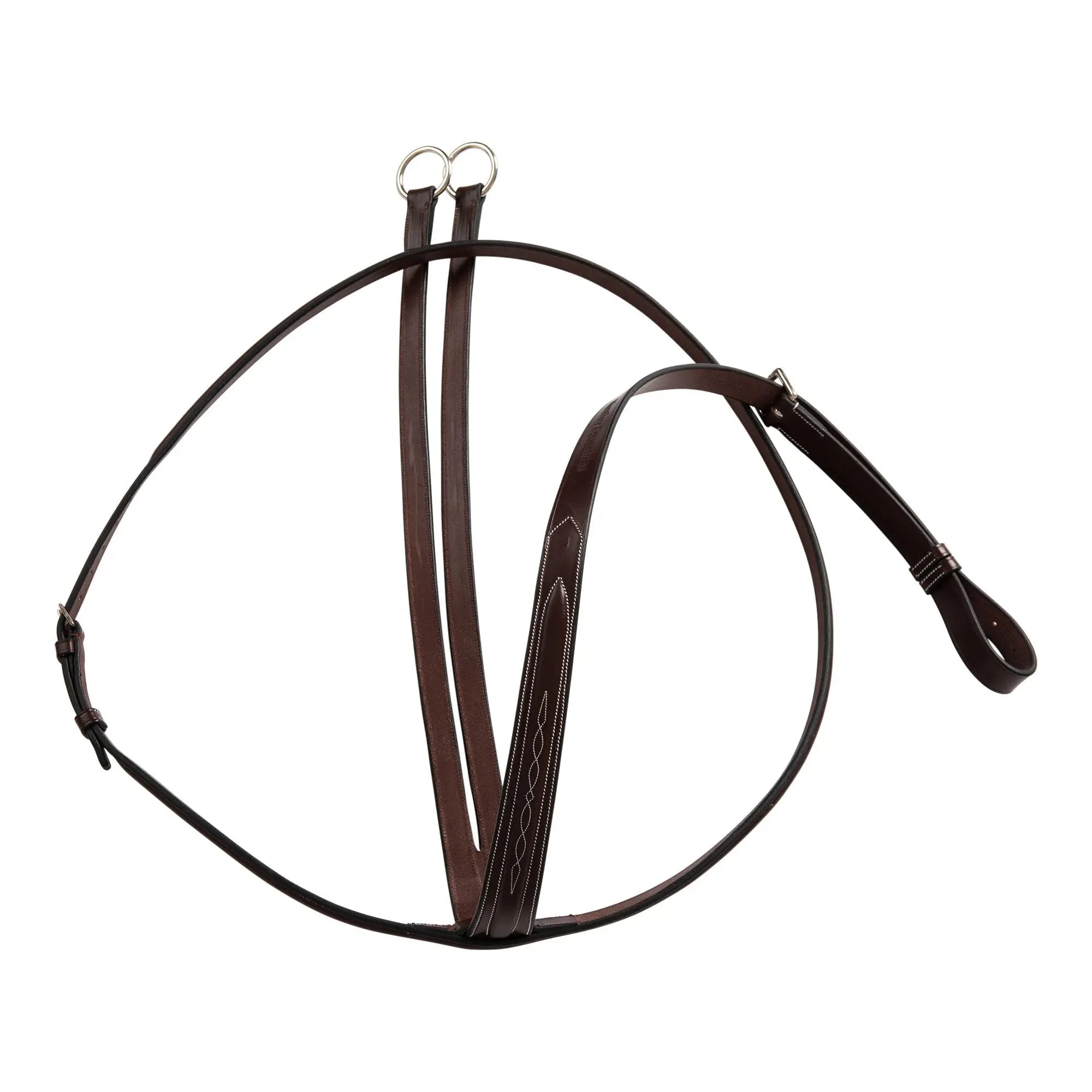 Huntley Equestrian Sedgwick Fancy Stitched Running Martingale, Full Size - Huntley Equestrian