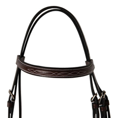 Huntley Equestrian Sedgwick Fancy Stitched Square Raised Figure 8 Bridle - Huntley Equestrian