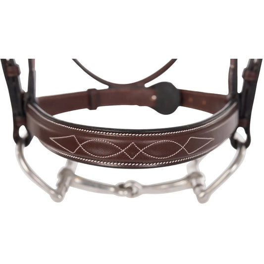 Huntley Equestrian Sedgwick Fancy Stitched Square Raised Noseband - Huntley Equestrian