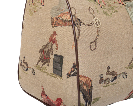 Huntley Equestrian Tapestry Duffle Bag-Western Design - Huntley Equestrian