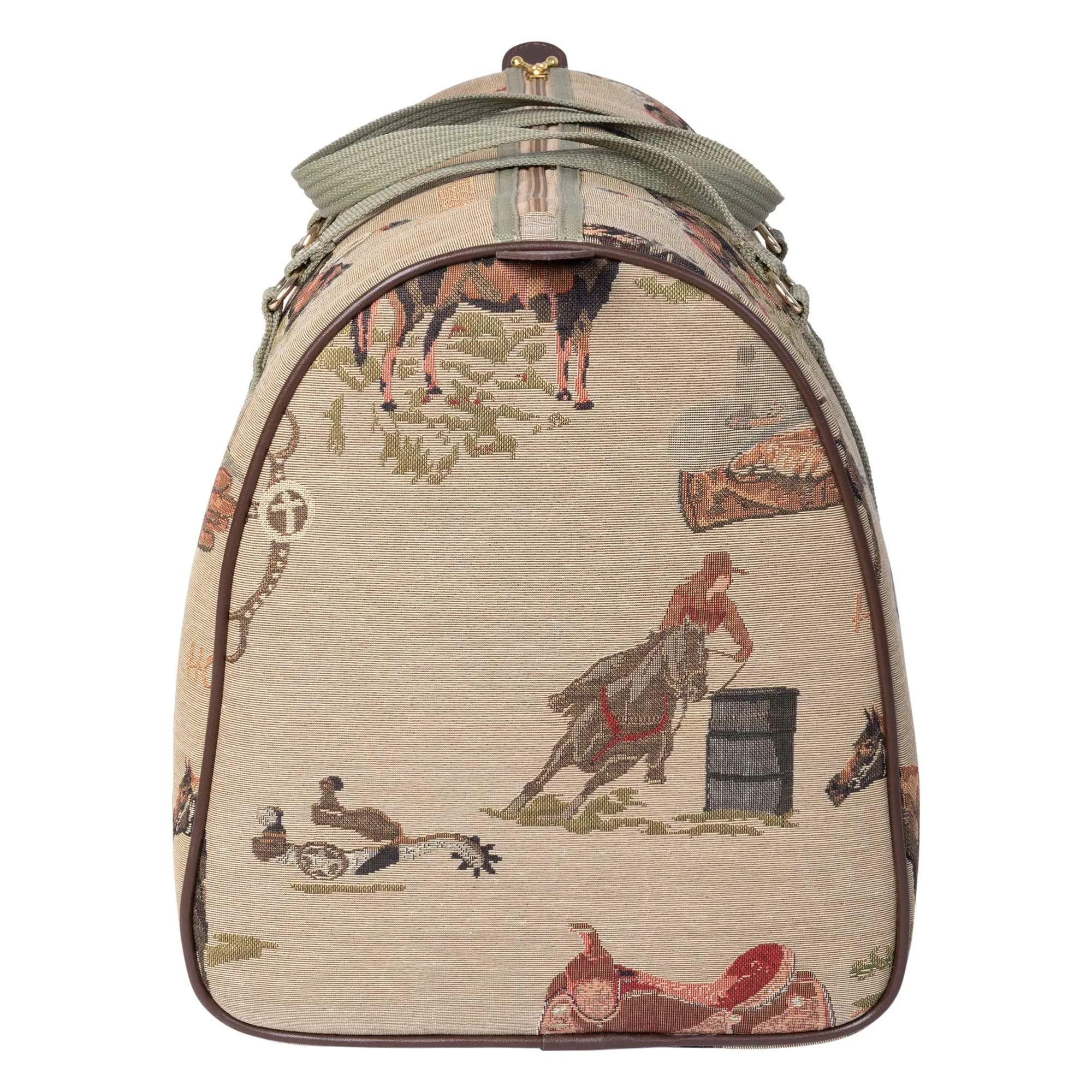 Huntley Equestrian Tapestry Duffle Bag-Western Design - Huntley Equestrian