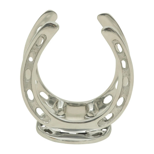 Huntley Horse Shoe Napkin Holder, Aluminum Silver Finish Huntley Equestrian