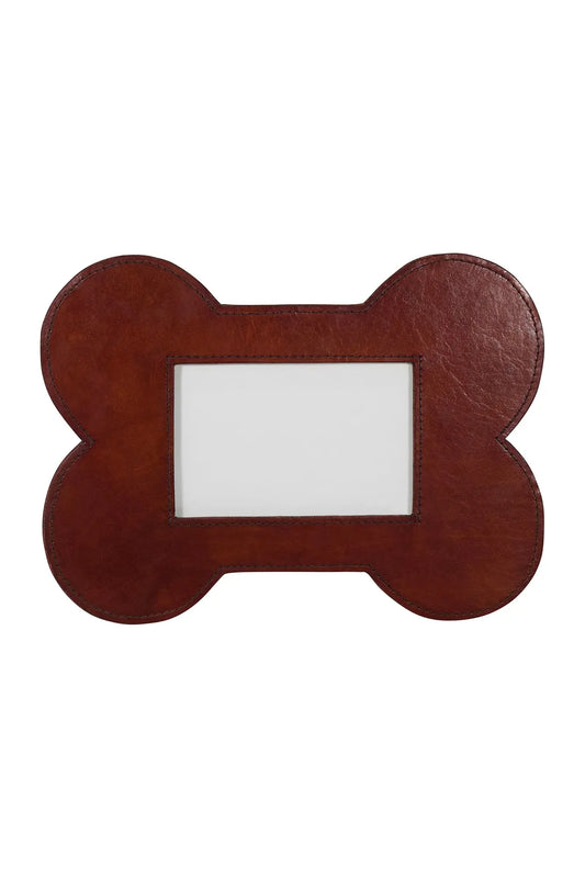 Huntley Pet Leather Bone Shaped Picture Frame, 4x6 Huntley Equestrian