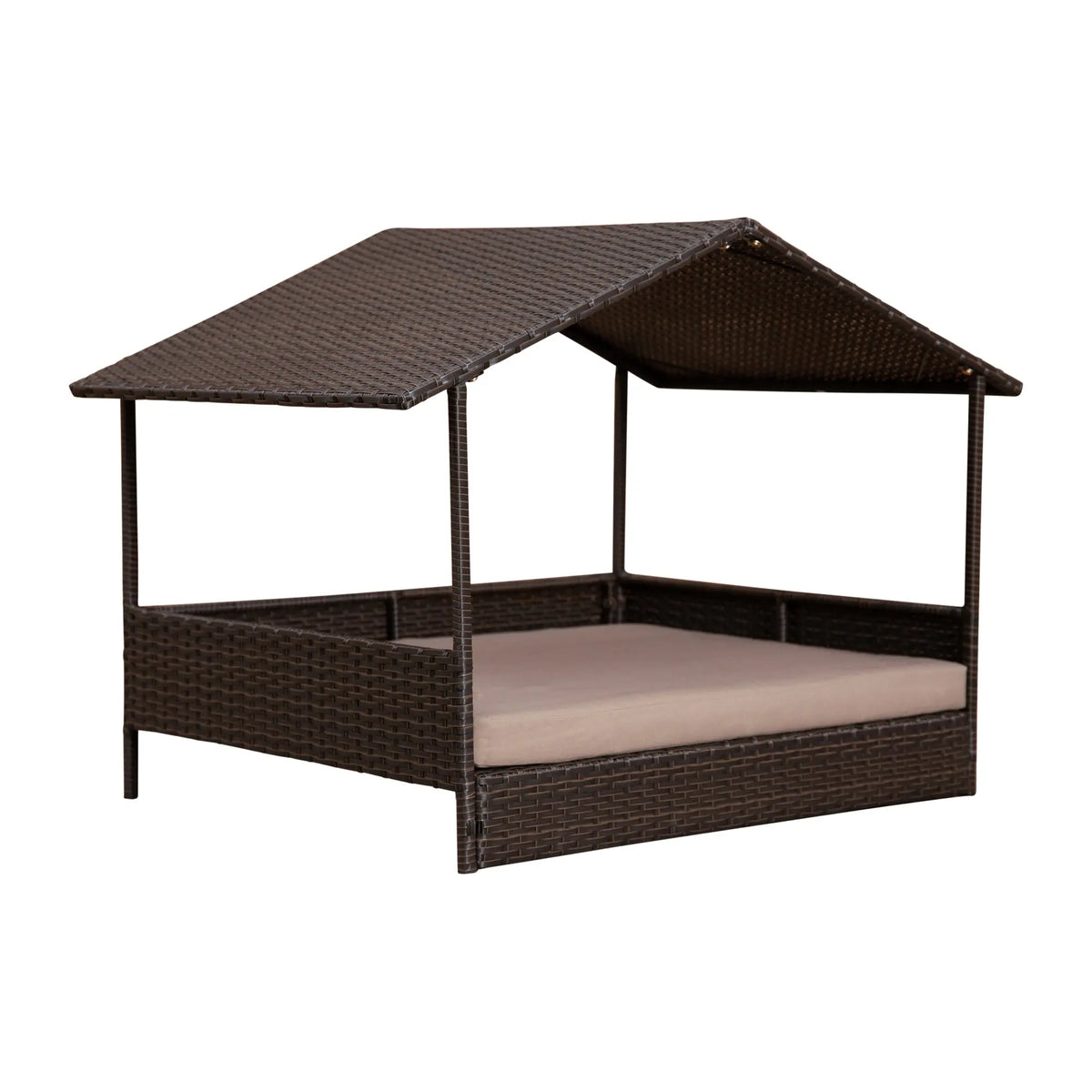 Huntley Pet Rattan Wicker Indoor Outdoor Cabana Raised Pet Bed - Huntley Equestrian