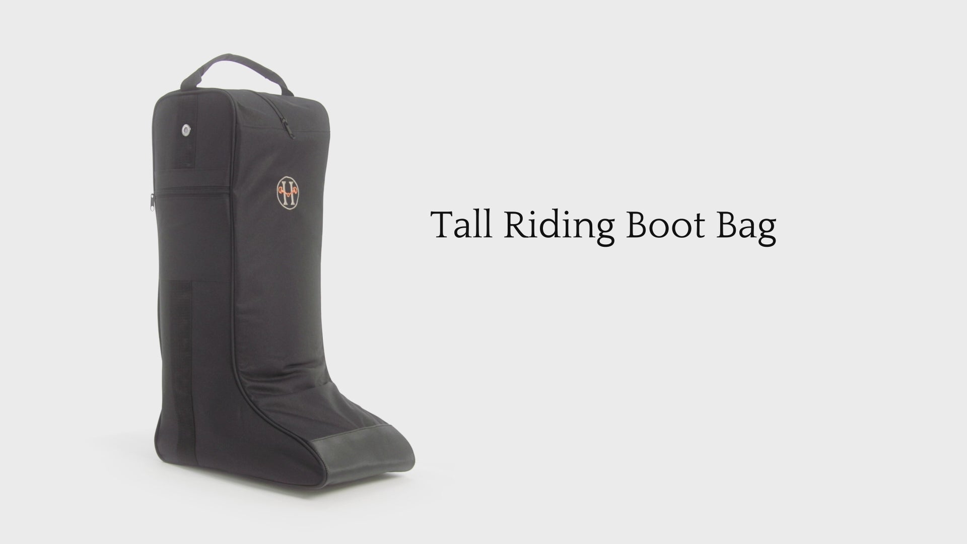 Huntley Equestrian Tall Riding Boot Bag, Black