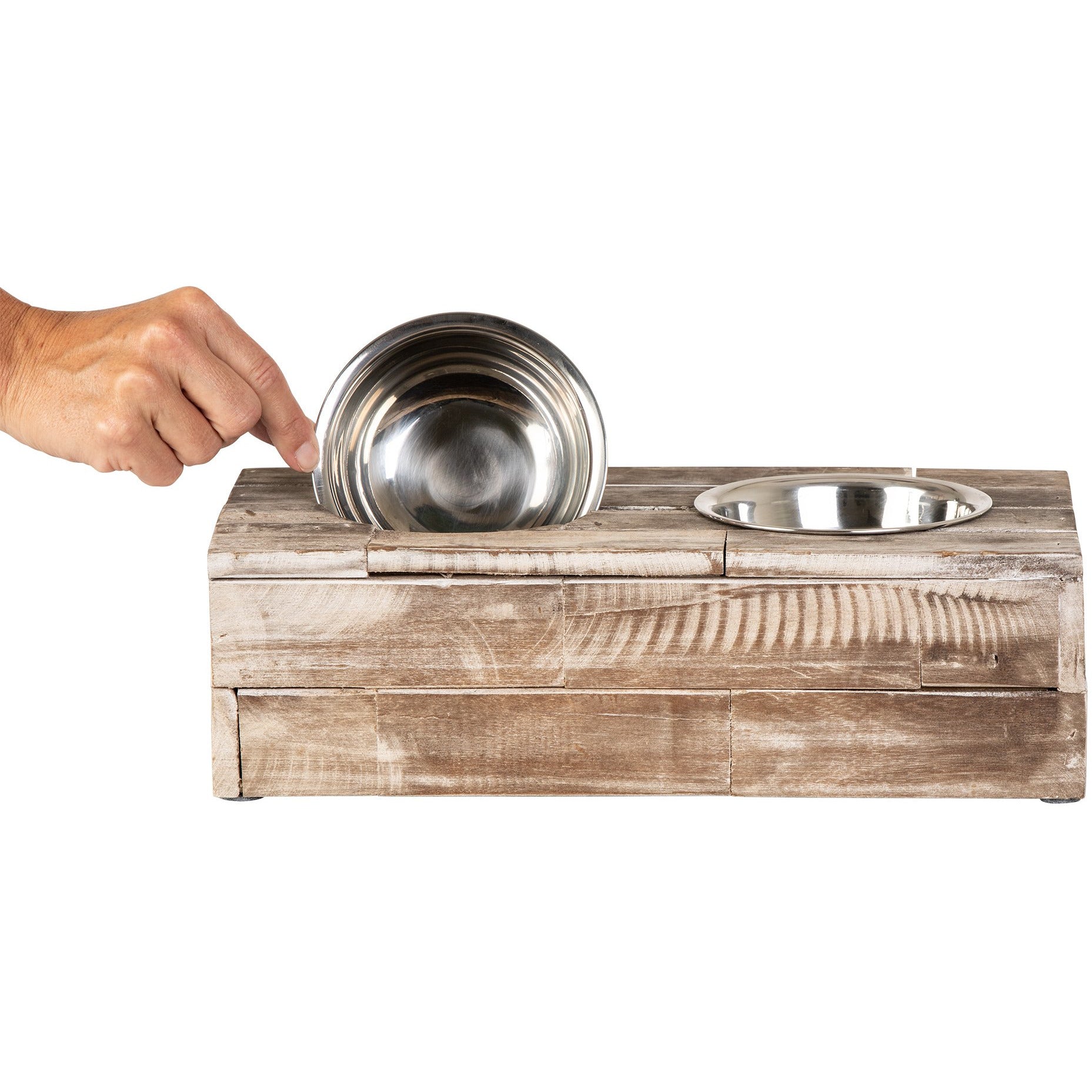 Huntley Elevated Pet Stainless Steel Double Bowl Feeder