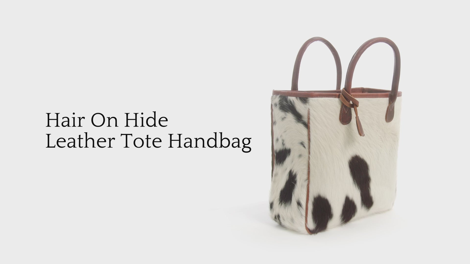 Huntley Equestrian Hair On Hide Cow Leather Tote Handbag